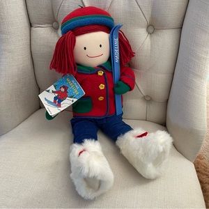 Vintage 1997 Authentic Madeline Plush Ski Doll 20” With Original Tag attached